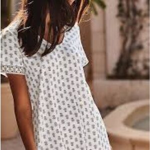 J. Jill Scoop Neck Elliptical Tee Large Petite Patterned Women's Top